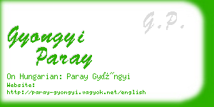 gyongyi paray business card